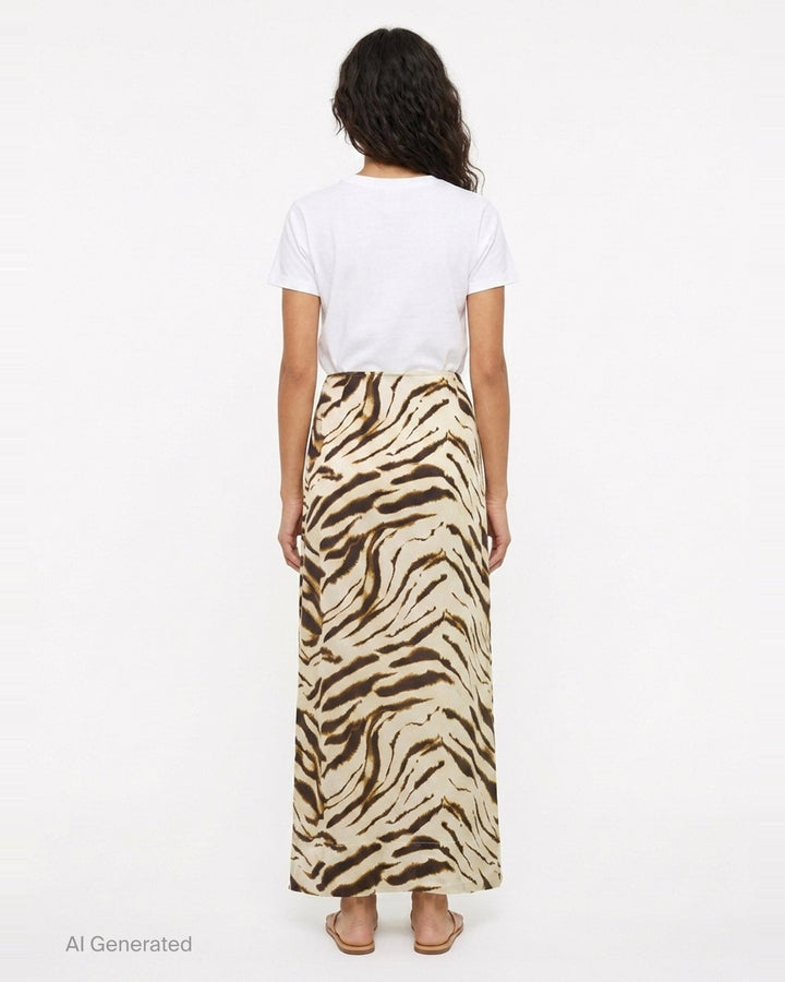 Shibori Organza Printed Skirt | Ganni | Club21 - back