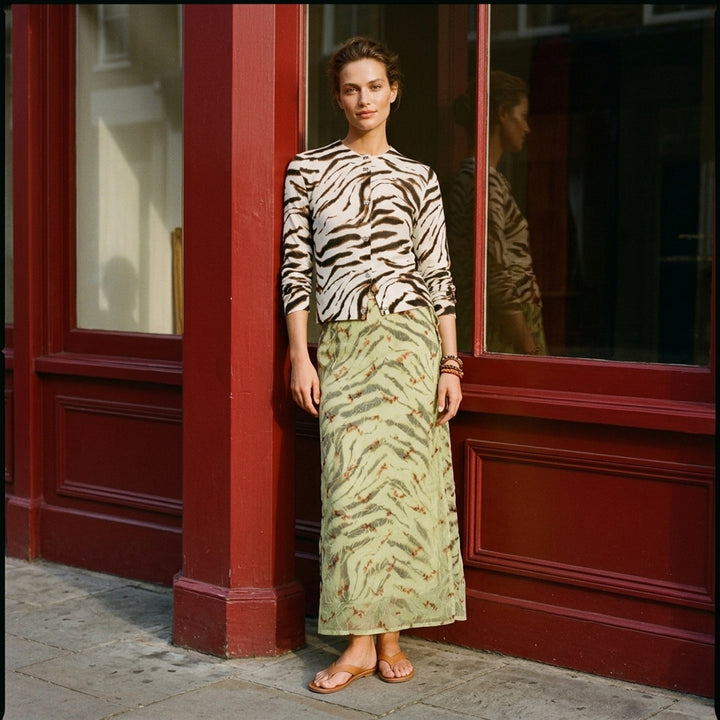 Shibori Organza Printed Skirt | Ganni | Club21 - lifestyle