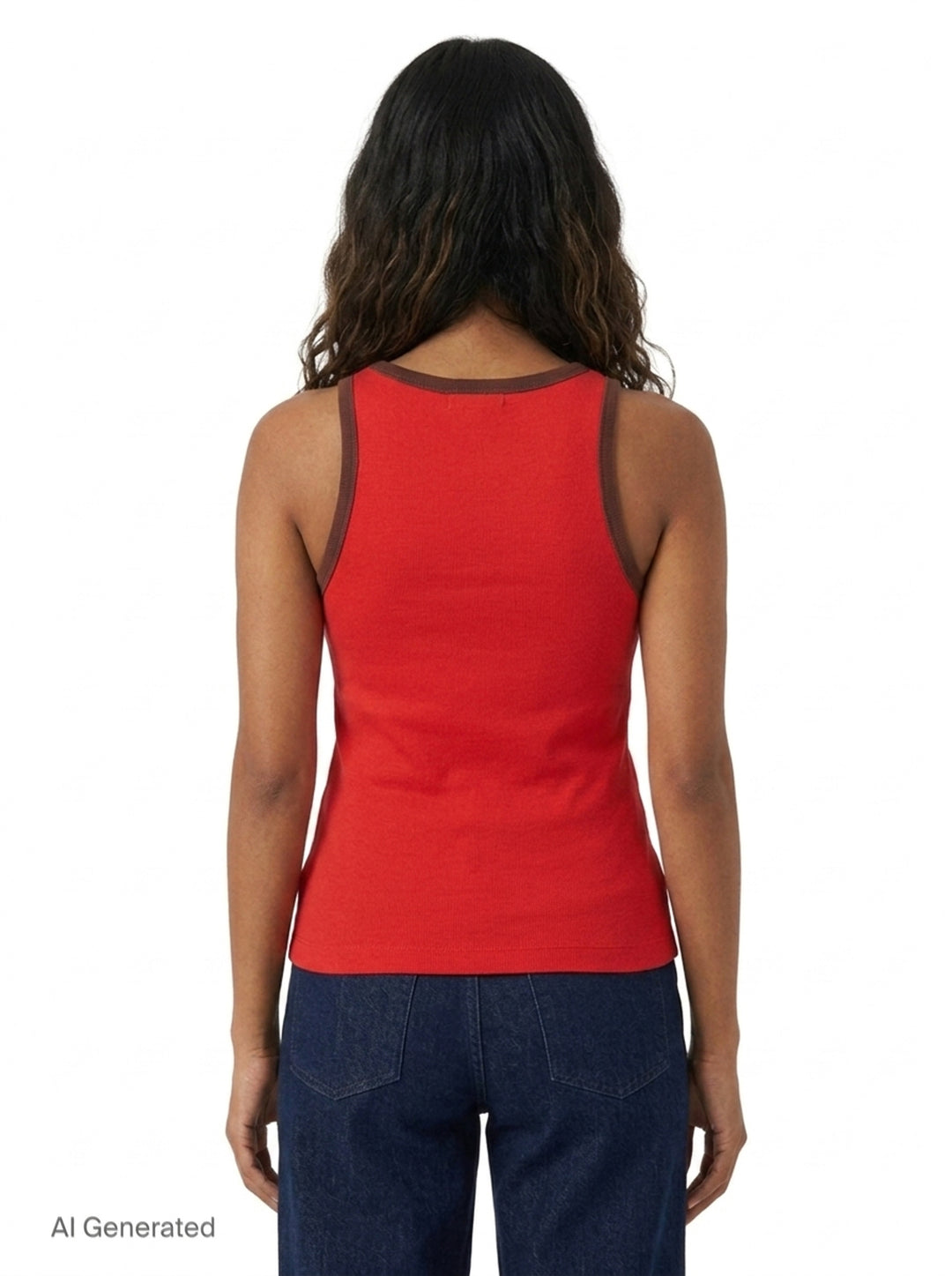 Soft Cotton Rib Tank Top | Ganni | Club21 - back