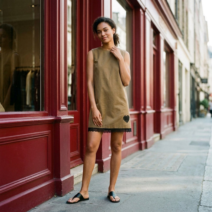 Workwear Canvas Boxy Mini Dress | Ganni | Club21 - lifestyle