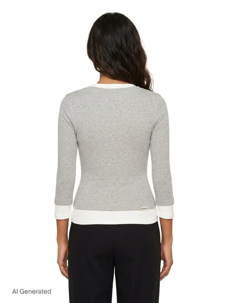 Layered Contrast Hoodie | Glowny | Club21 - back