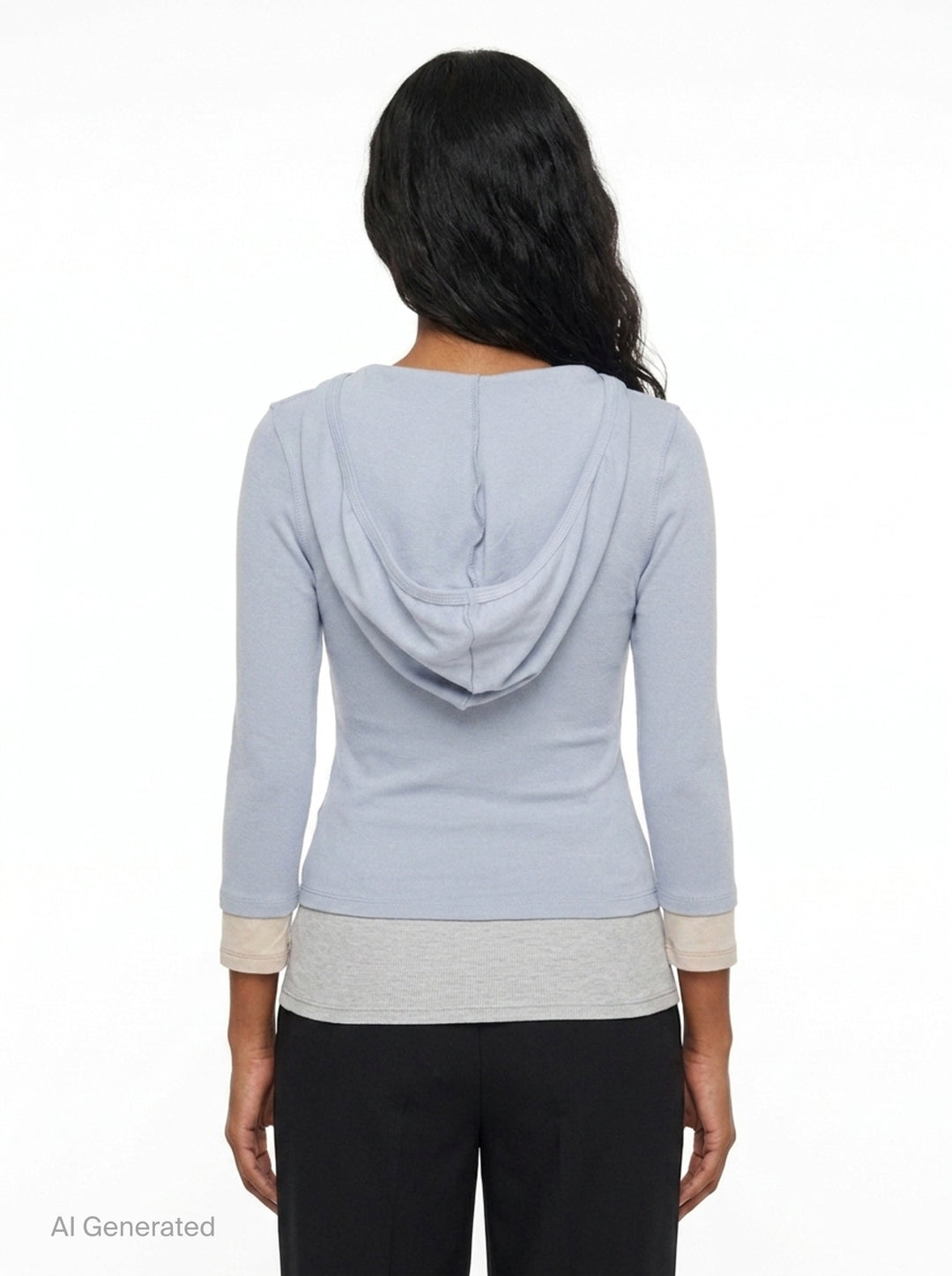 Layered Contrast Hoodie | Glowny | Club21 - back