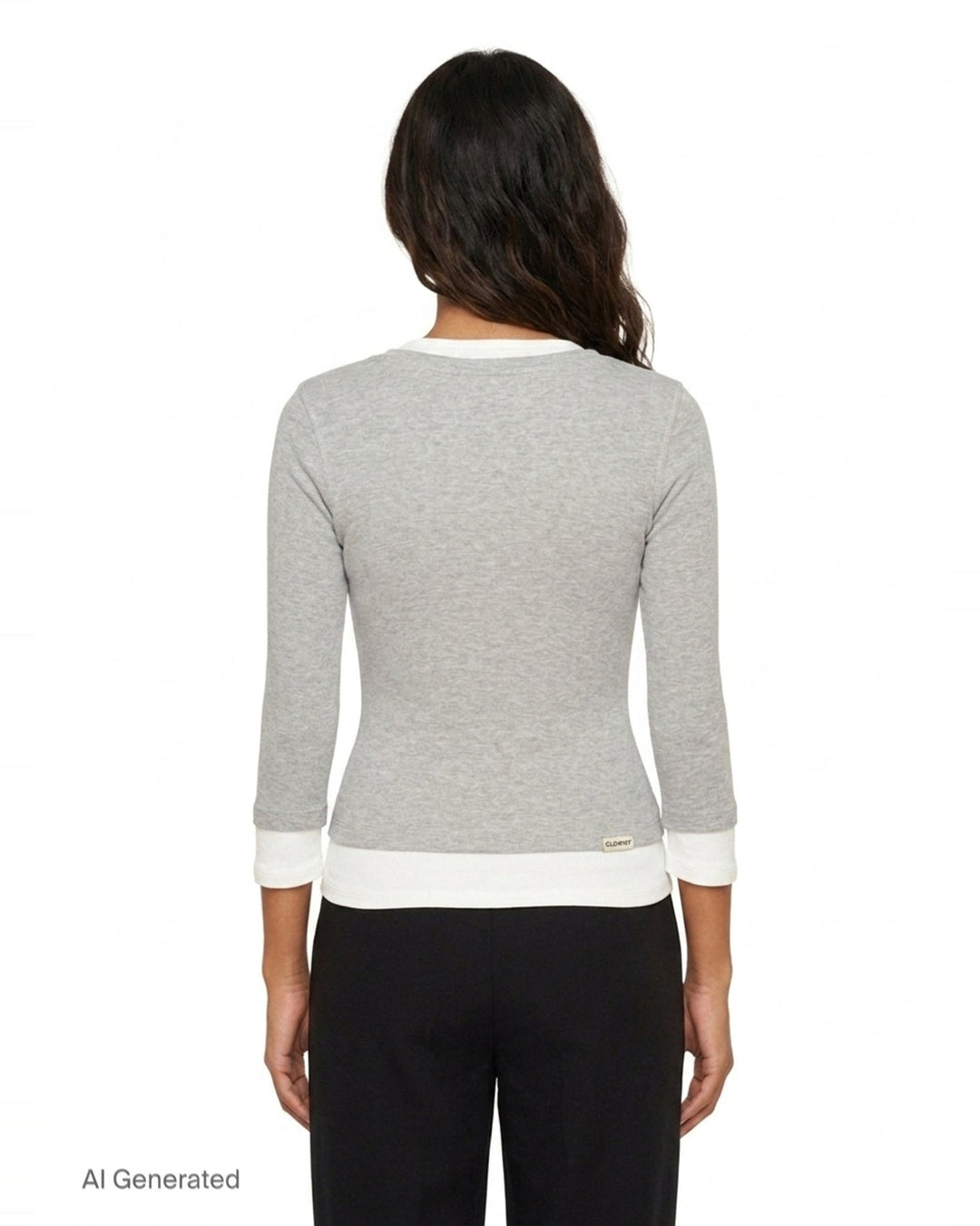 Layered Contrast Hoodie | Glowny | Club21 - back