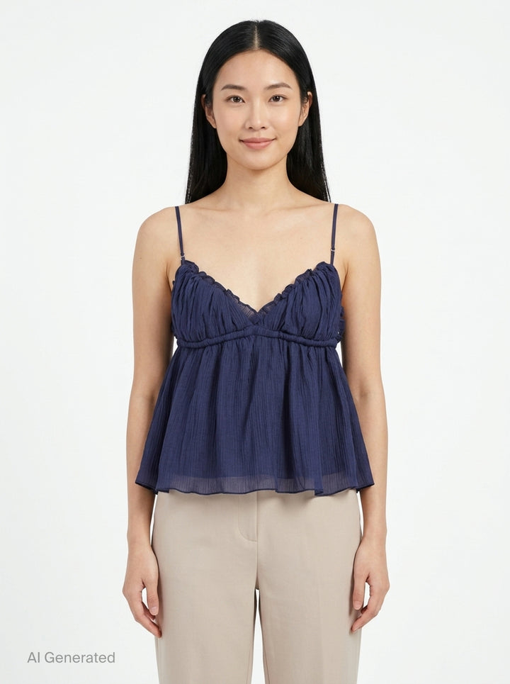 Shirred Crinkle Bustier Top | Glowny | Club21 - front