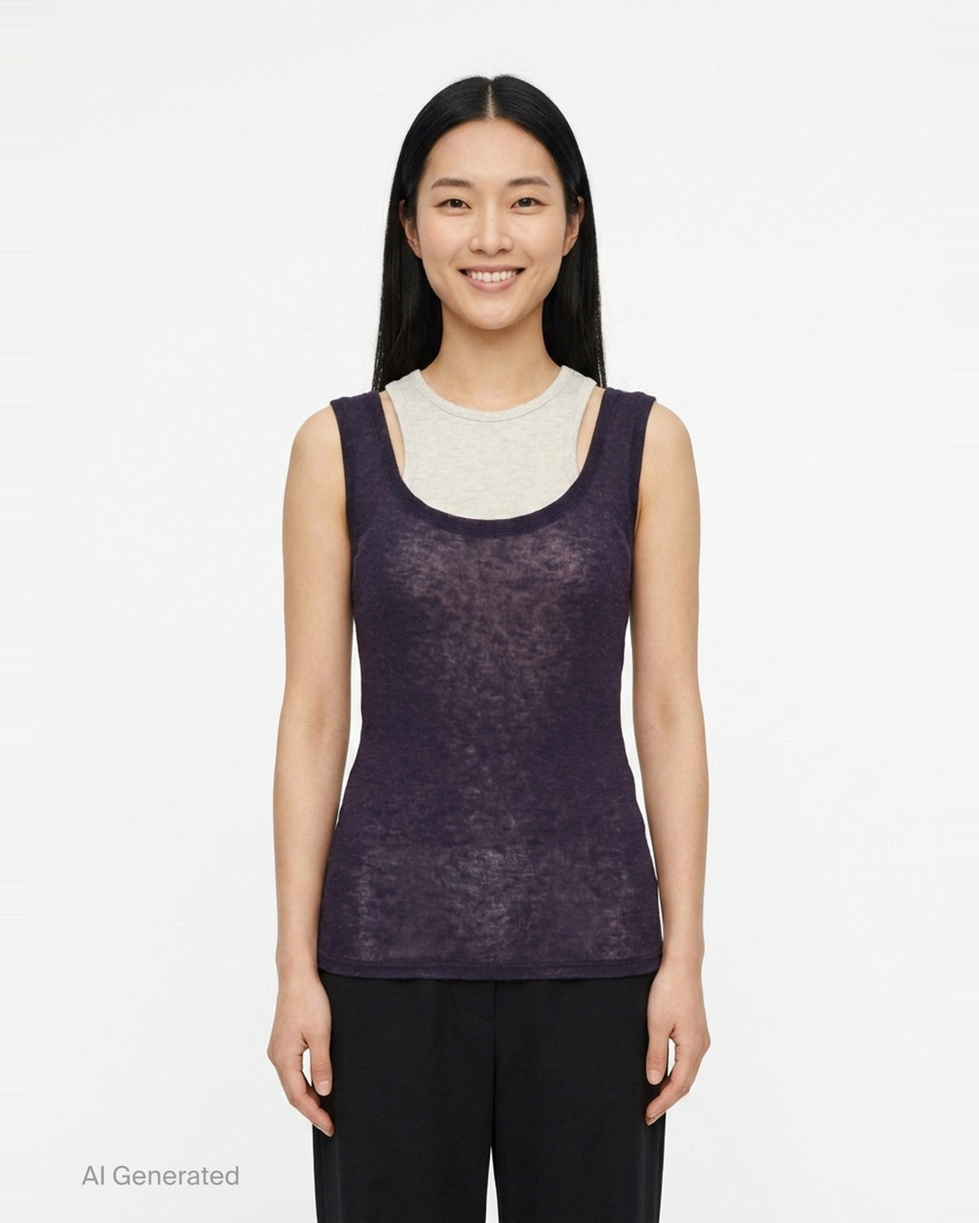 Soft Layered Scoop Top | Glowny | Club21 - front