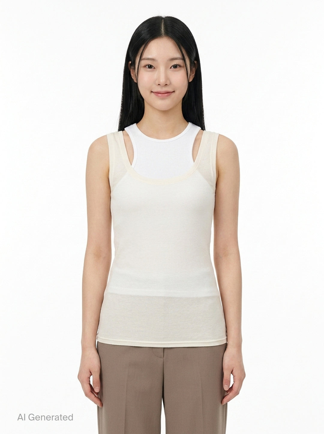 Soft Layered Scoop Top | Glowny | Club21 - front