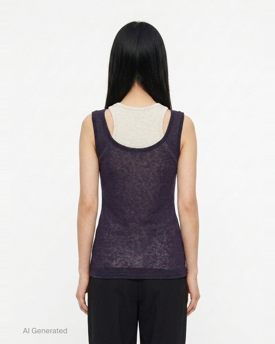 Soft Layered Scoop Top | Glowny | Club21 - back