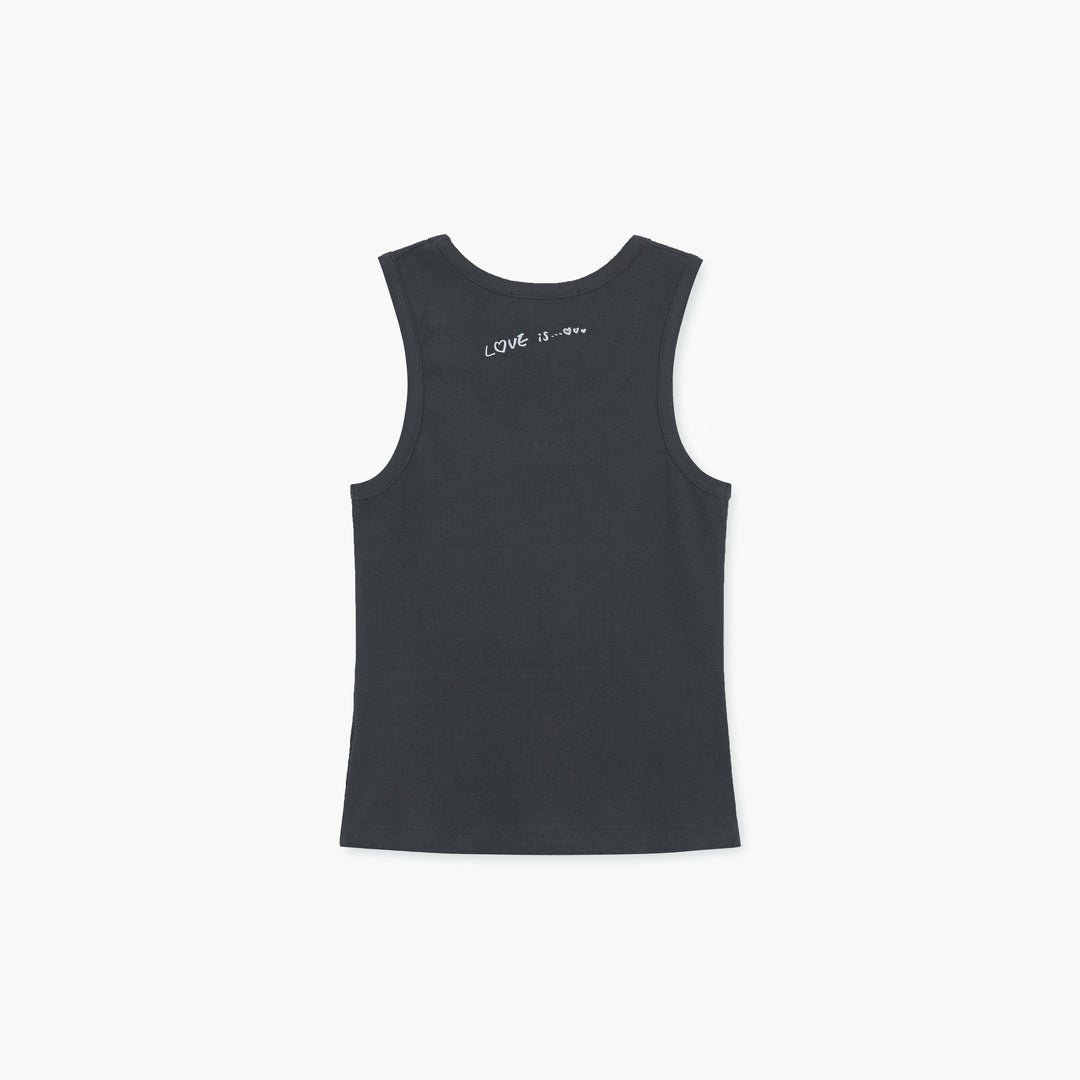 Heart Pendant Sleeveless T-Shirt