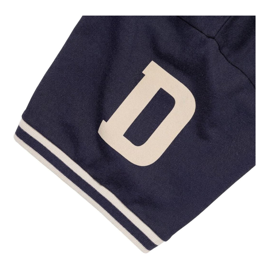 Human Made Athletic Short Sleeve Tee in navy with cream contrast ringer collar and cuff trim, varsity number on sleeve, and Human Made chest logo - packshot