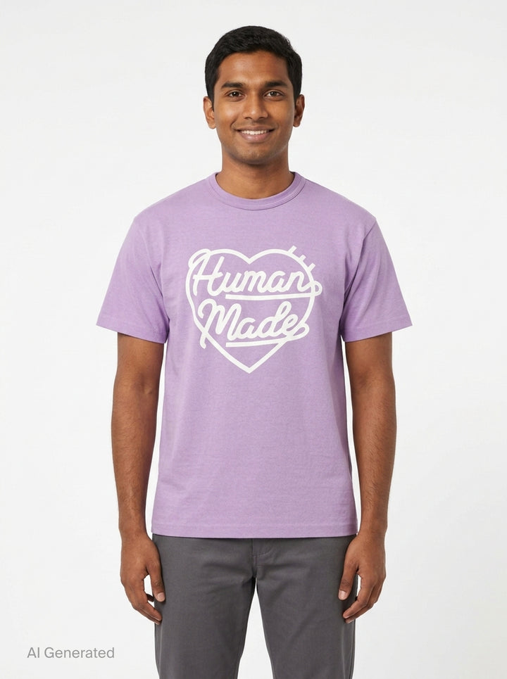 Color Heart Logo Tee | Human Made | Club21 - front