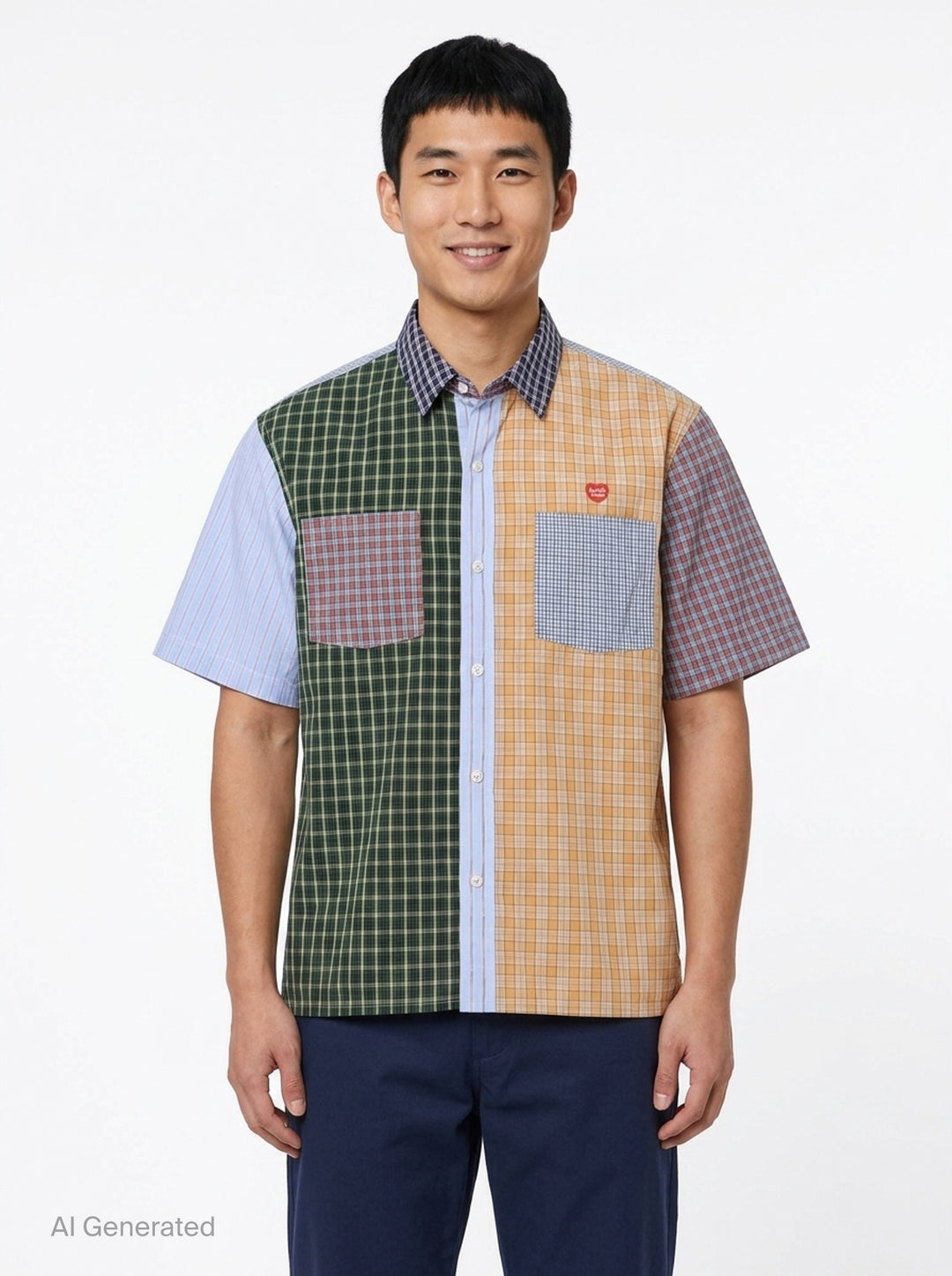 Crazy Check Short Sleeve Shirt | Human Made | Club21 - front