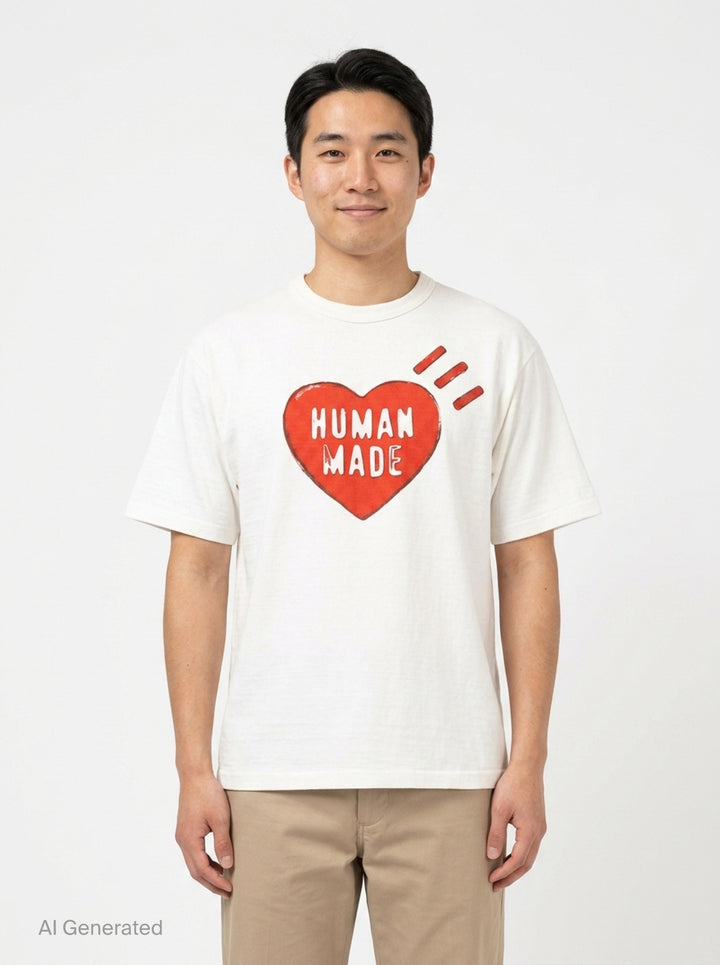 Heart Graphic Short Sleeve Tee | Human Made | Club21 - front