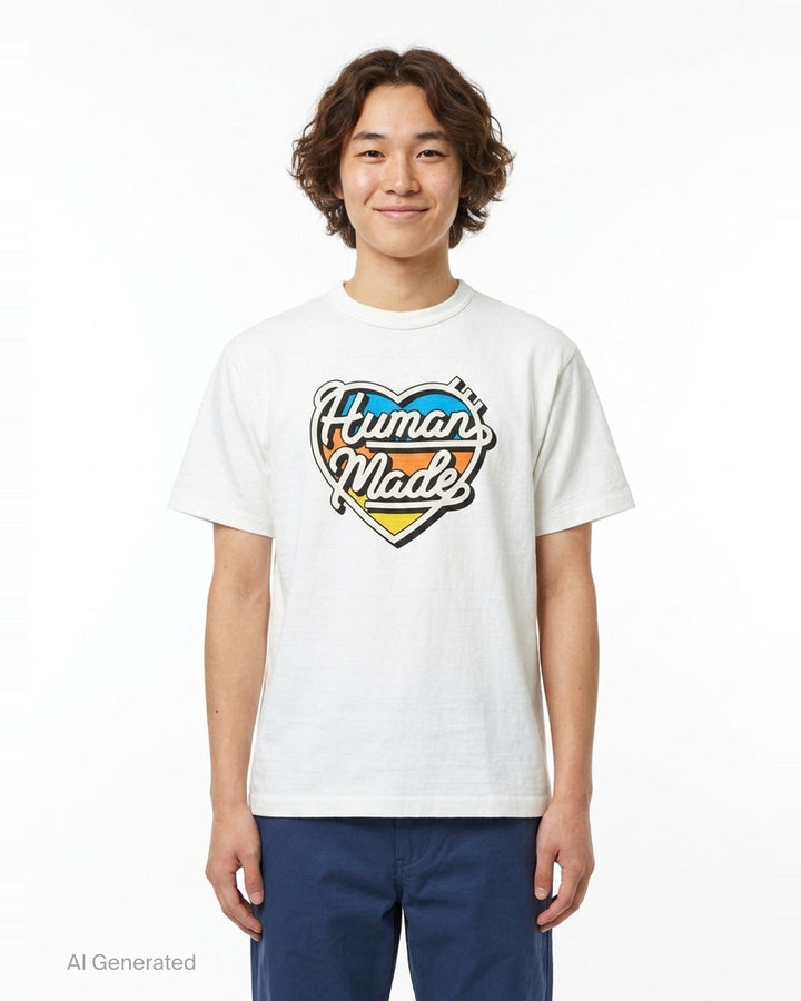 Heart Graphic Short Sleeve Tee | Human Made | Club21 - front