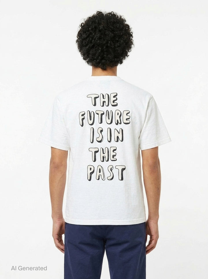 Human Made black short sleeve crew neck t-shirt with a large red hand-drawn heart graphic and 'Human Made' bubble lettering on the chest - back