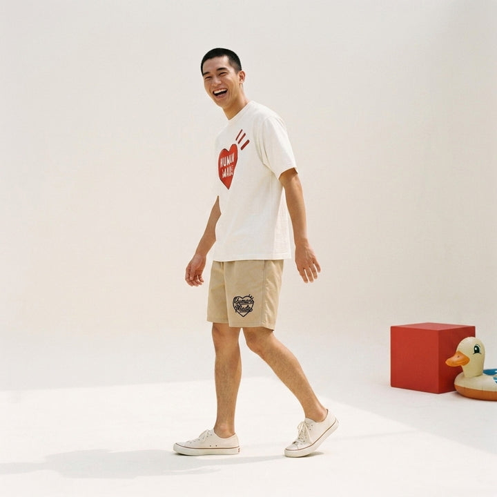 Heart Logo Beach Shorts | Human Made | Club21 - lifestyle