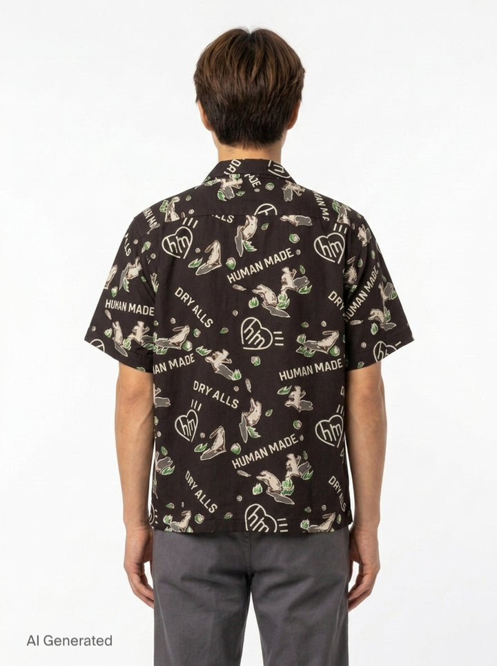Otter Allover Printed Short Sleeve Shirt | Human Made | Club21 - back