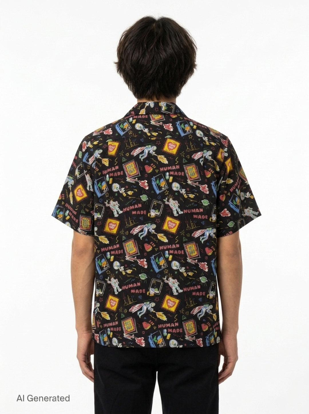 Space Print Short Sleeve Aloha Shirt | Human Made | Club21 - back