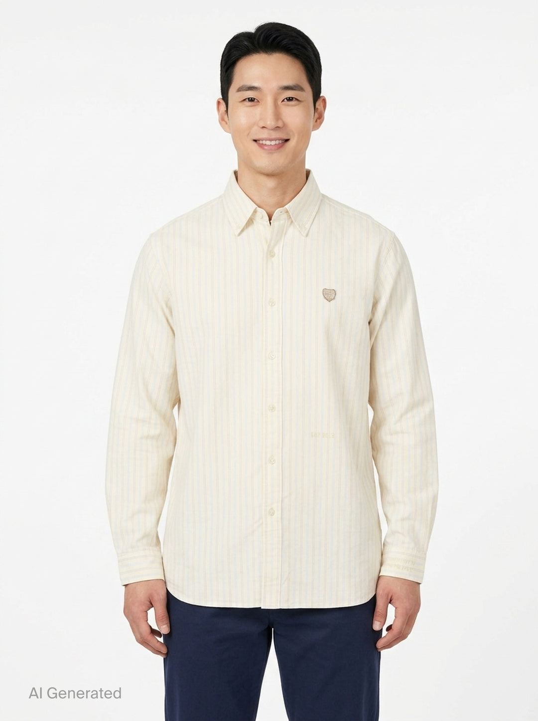 Stripe Oxford Button-Down Shirt | HUMAN MADE | Club21 - front