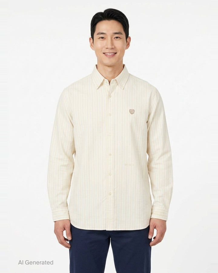 Stripe Oxford Button-Down Shirt | HUMAN MADE | Club21 - front