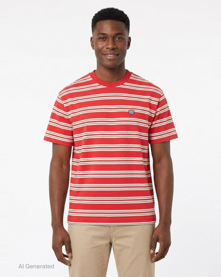 Striped Short Sleeve Tee | Human Made | Club21 - front