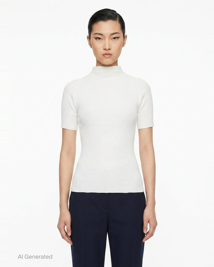 Chiffon Twist Short Sleeve Shirt | Issey Miyake | Club21 - front