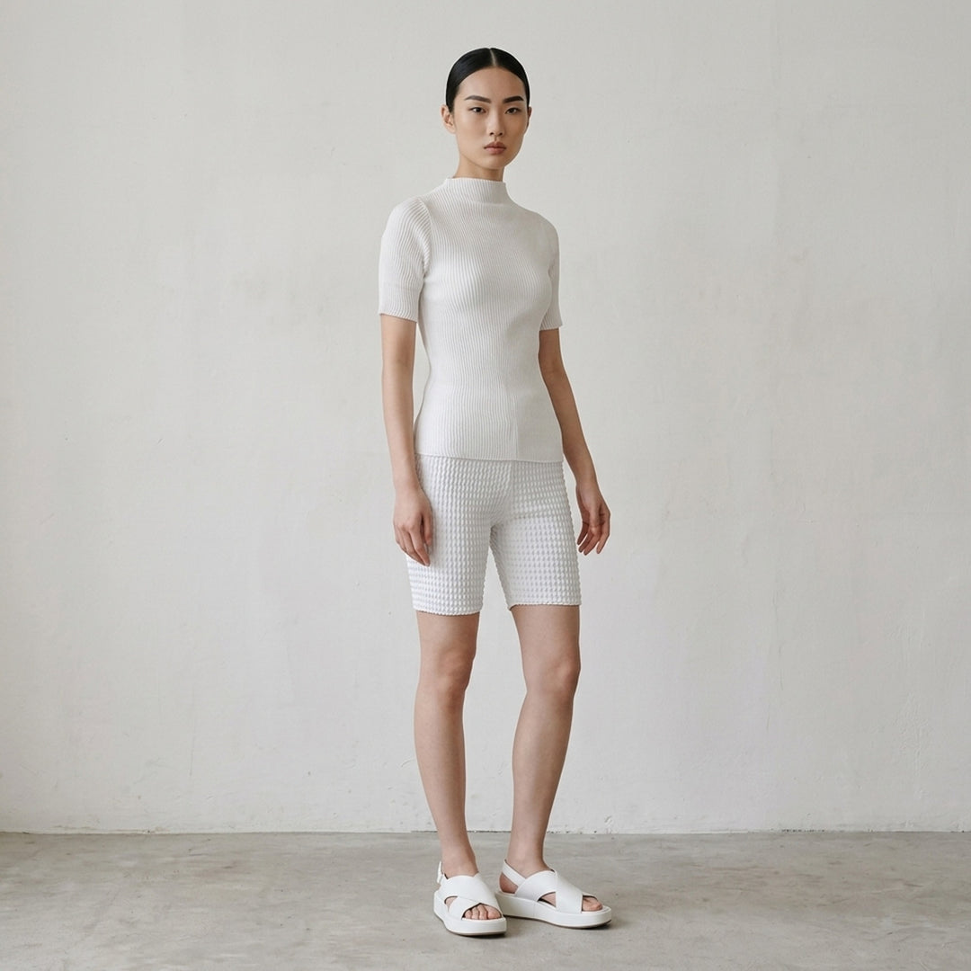 Chiffon Twist Short Sleeve Shirt | Issey Miyake | Club21 - lifestyle