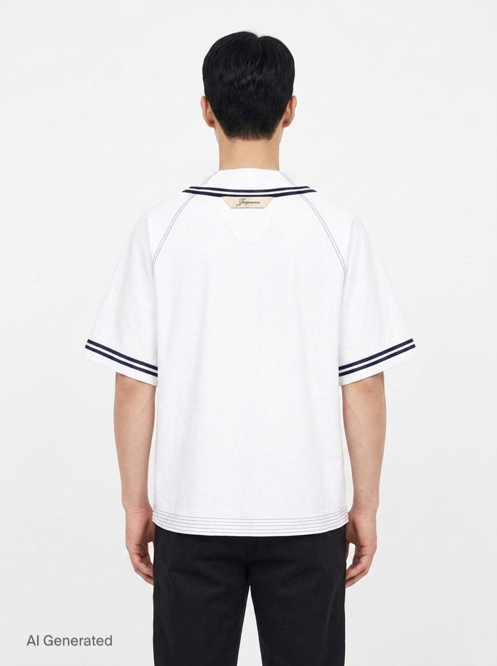 Baseball Short Sleeve Jersey | Jacquemus | Club21 - back