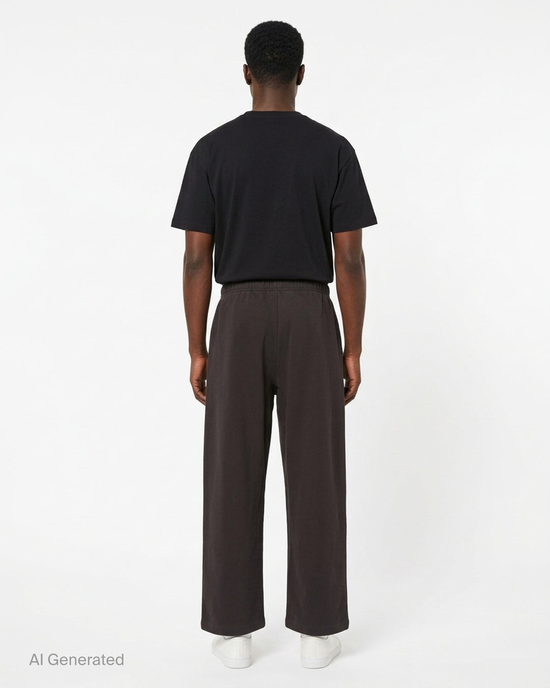 Jacquemus Le Jogging Montaigne sweatpants in heathered oatmeal fleece with an elasticated waistband and wide straight leg, front view - back