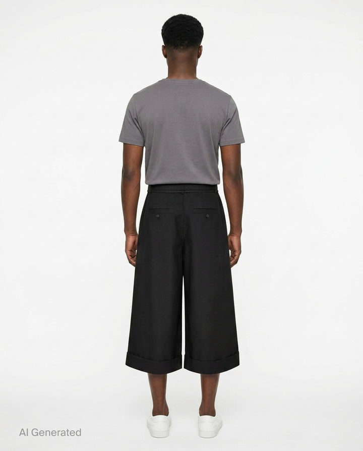 Marin Wide-Leg Cropped Pants | Jacquemus | Club21 - back