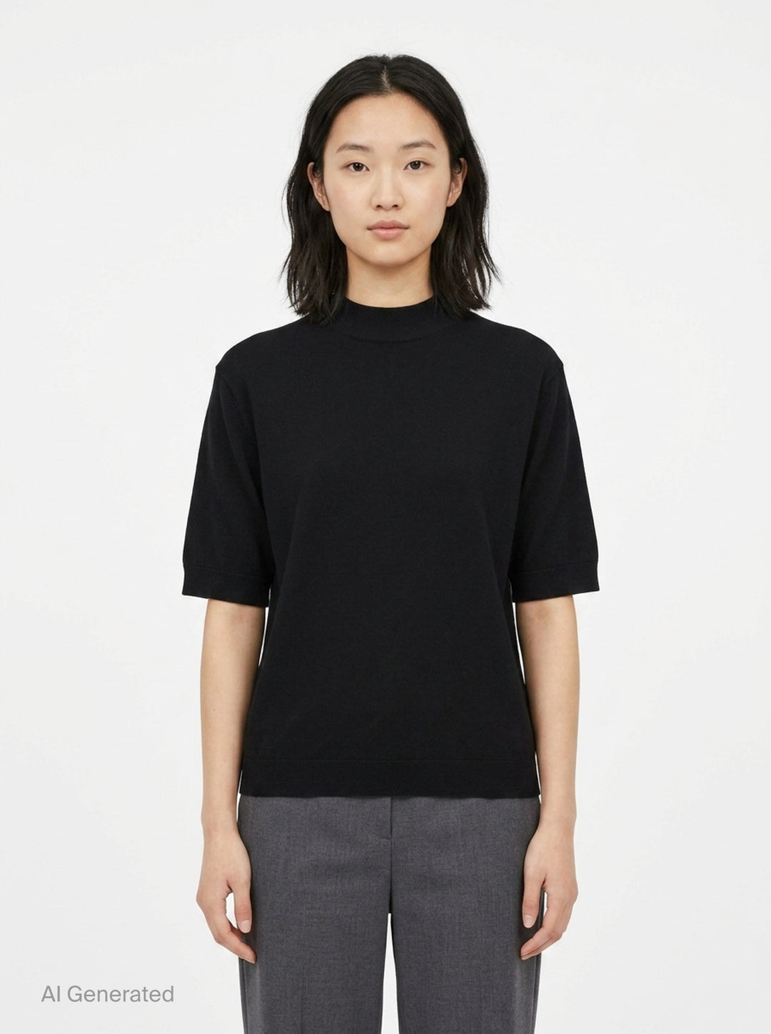 Bateau Neck Short Sleeve Knit Top | Jil Sander | Club21 - front