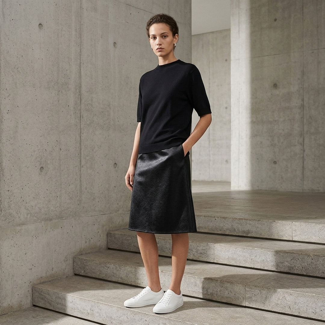 Bateau Neck Short Sleeve Knit Top | Jil Sander | Club21 - lifestyle