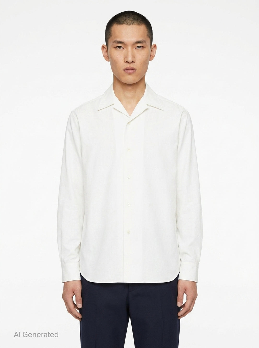 Crispy Washed Cotton Long Sleeve Shirt | Jil Sander | Club21 - front