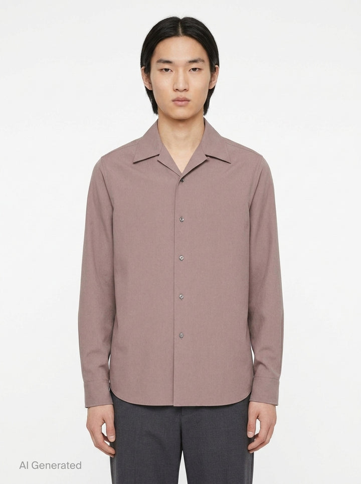 Crispy Washed Cotton Long Sleeve Shirt | Jil Sander | Club21 - front