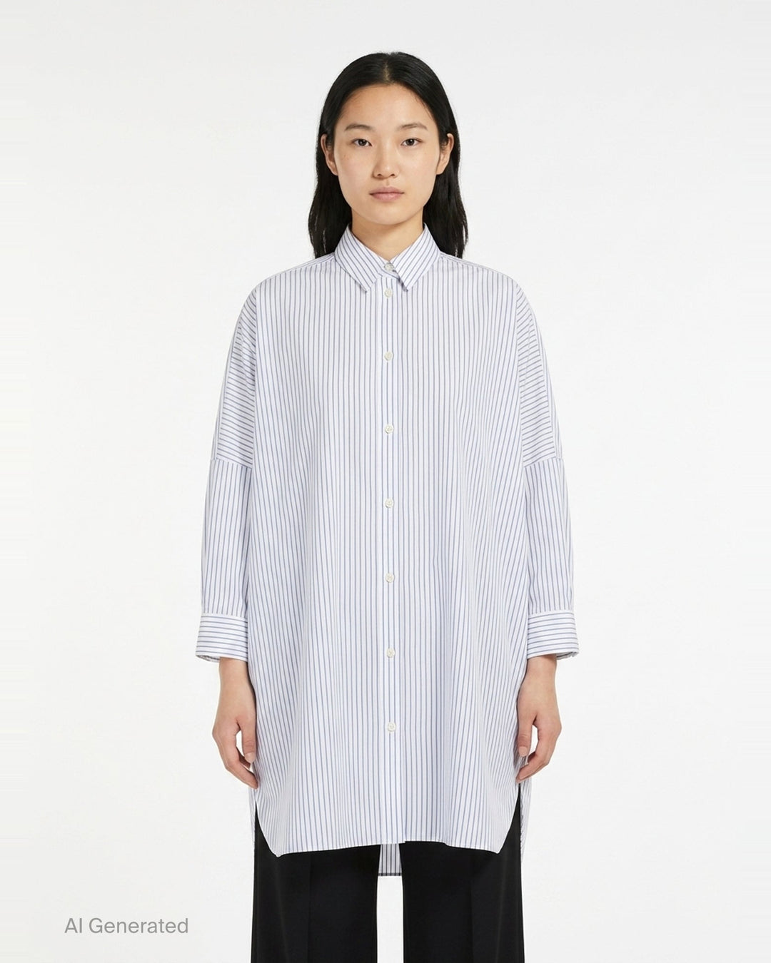 Embroidered Light Cotton Shirt Dress | Jil Sander | Club21 - front