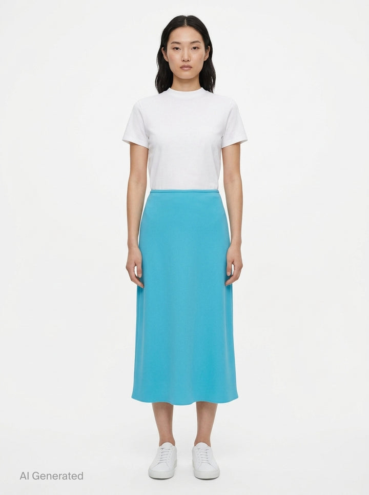 Envers Satin Midi Skirt | Jil Sander | Club21 - front