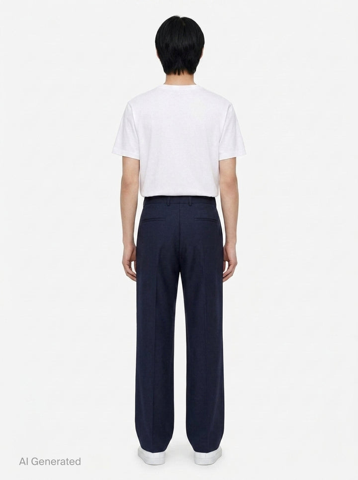 Fil-a-Fil Wide Leg Trousers | Jil Sander | Club21 - back