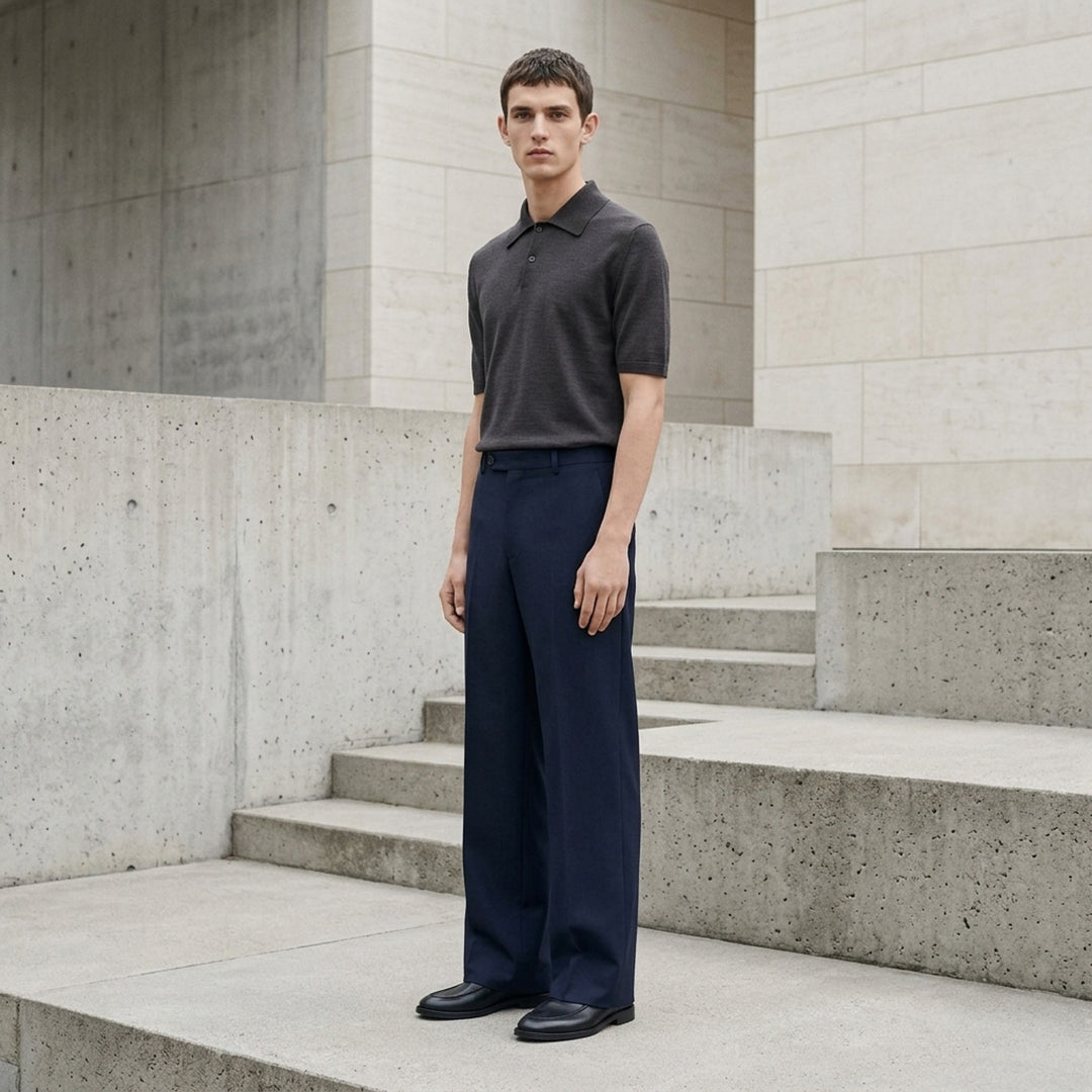 Fil-a-Fil Wide Leg Trousers | Jil Sander | Club21 - lifestyle