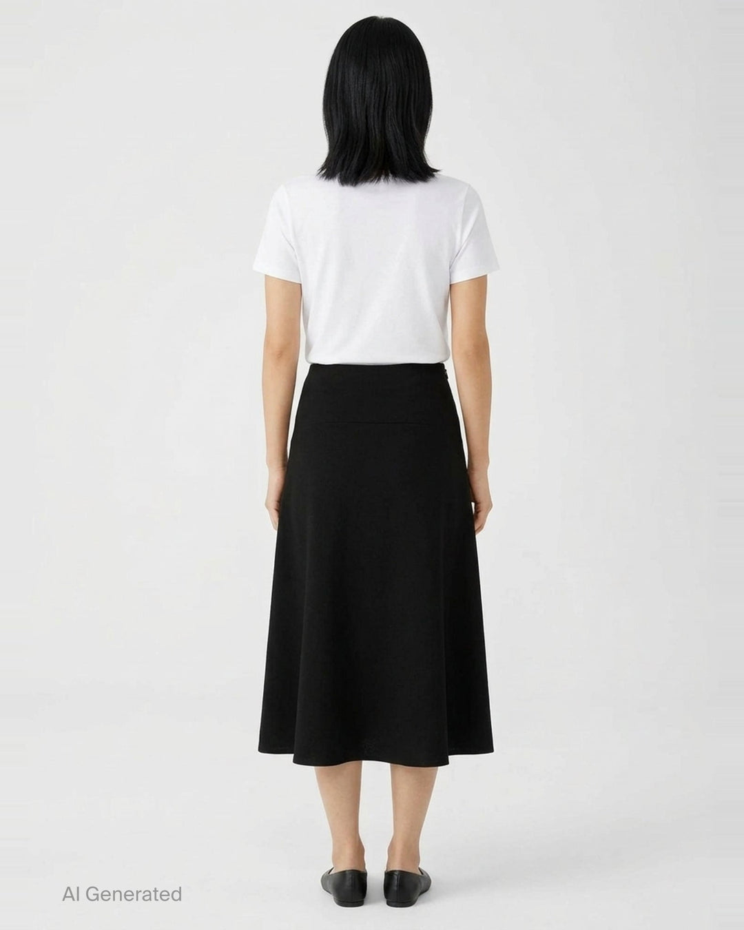 Fluid Wool Midi Skirt | Jil Sander | Club21 - back