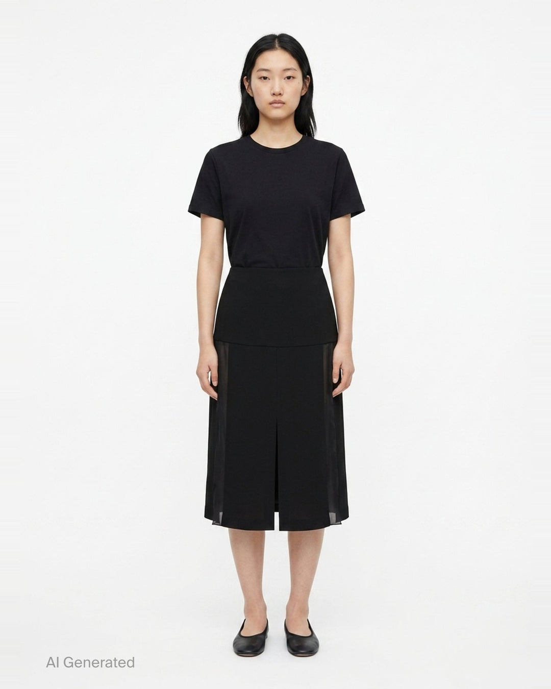 Fluid Wool Sablé Midi Skirt | Jil Sander | Club21 - front