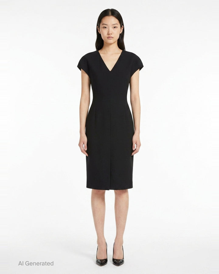 Fluid Wool Sheath Dress | Jil Sander | Club21 - front