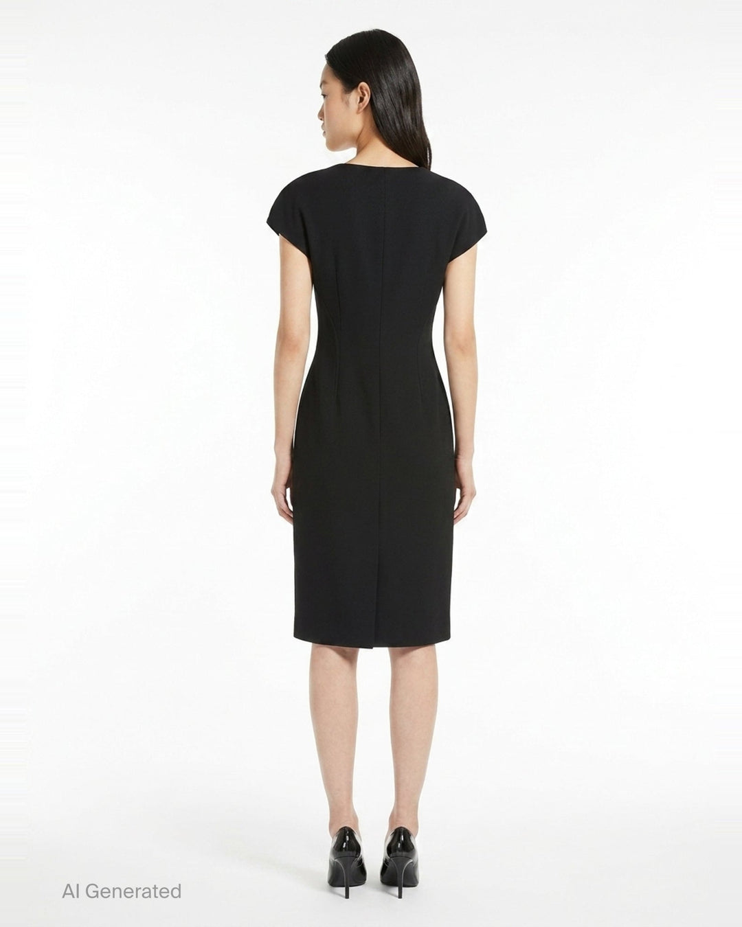 Fluid Wool Sheath Dress | Jil Sander | Club21 - back