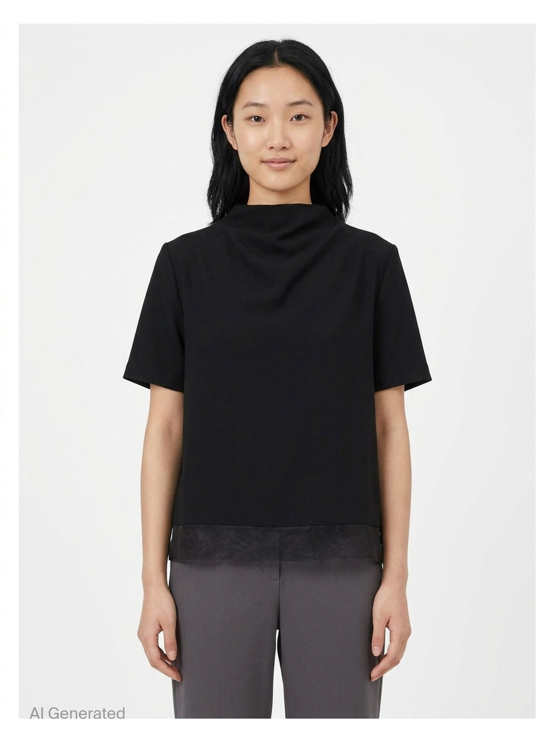 Fluid Wool Short Sleeve Top | Jil Sander | Club21 - front