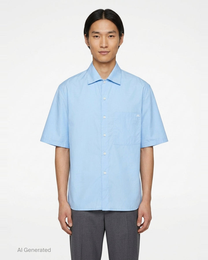Light Cotton Short Sleeve Shirt | Jil Sander | Club21 - front