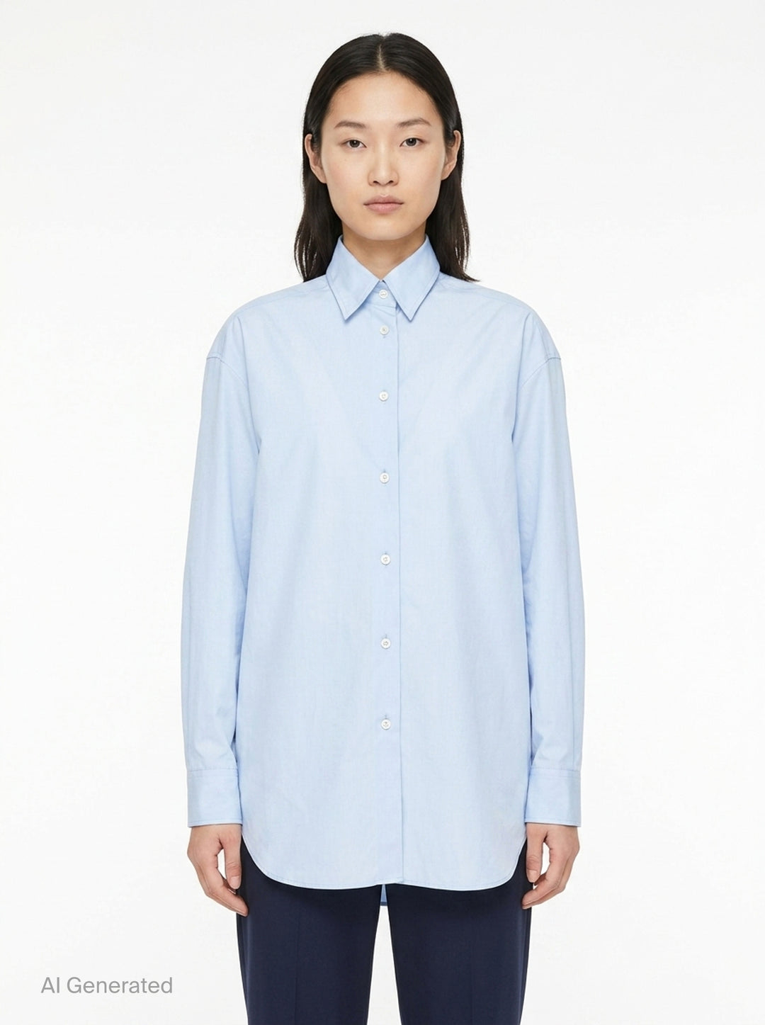 Light Fil-à-Fil Cotton Shirt | Jil Sander | Club21 - front