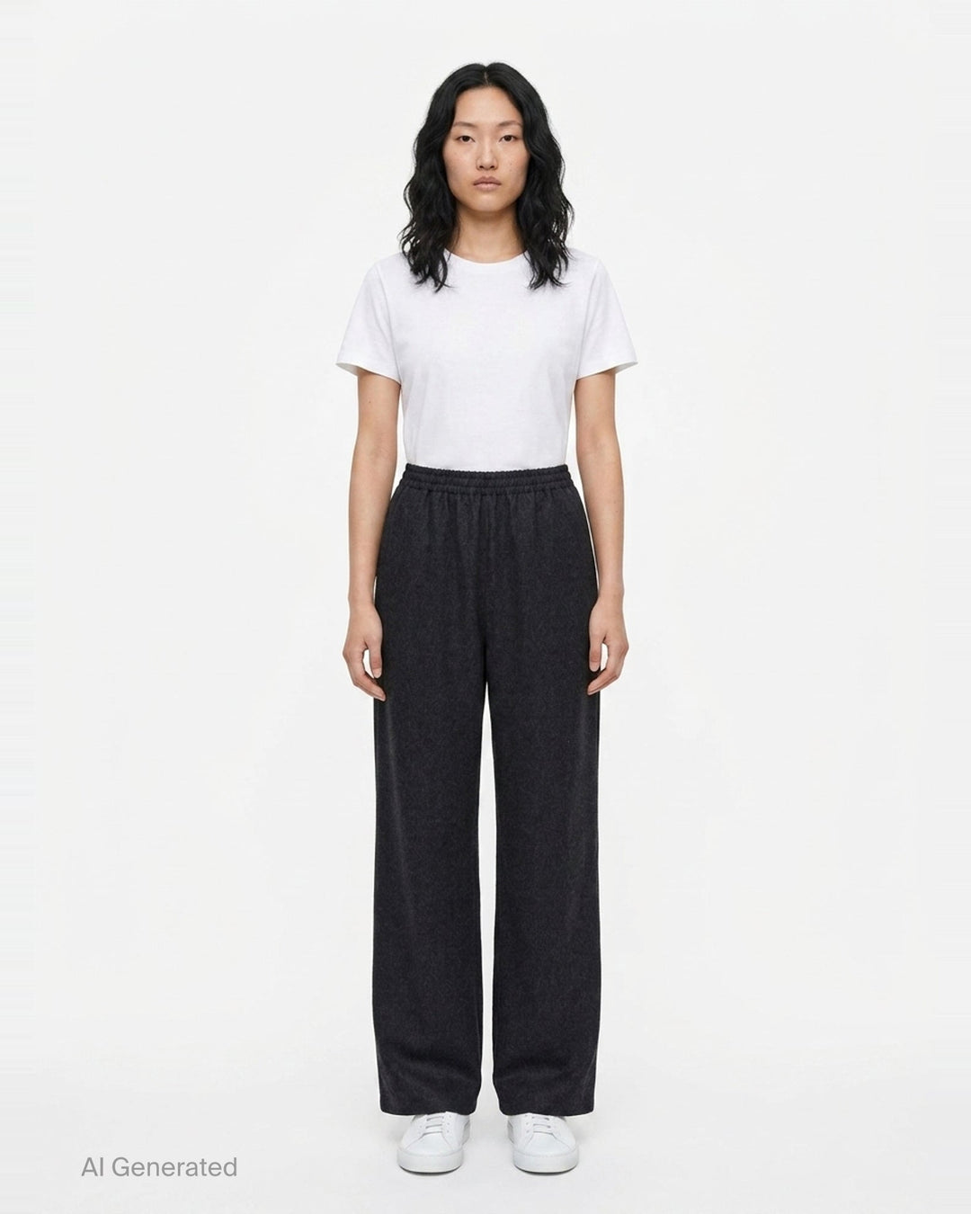 Light Merino Wide-Leg Trousers | Jil Sander | Club21 - front