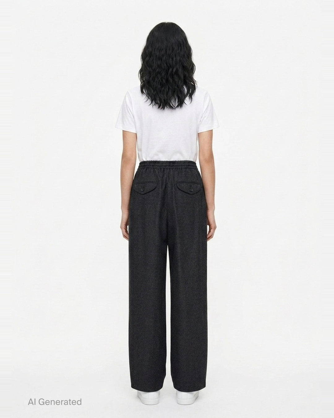 Light Merino Wide-Leg Trousers | Jil Sander | Club21 - back