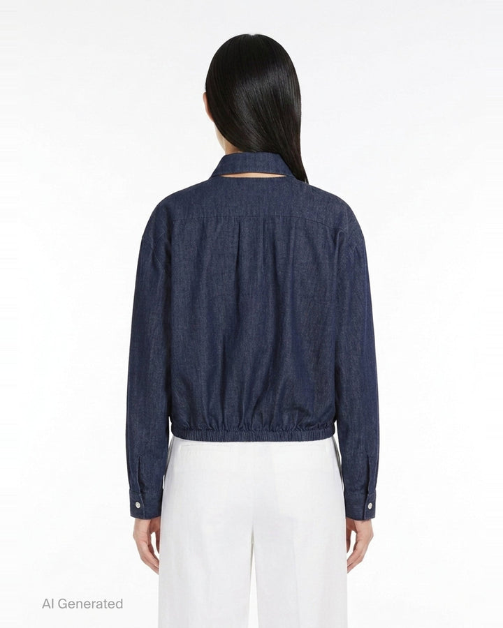 Lightweight Denim Blouson Jacket | Jil Sander | Club21 - back