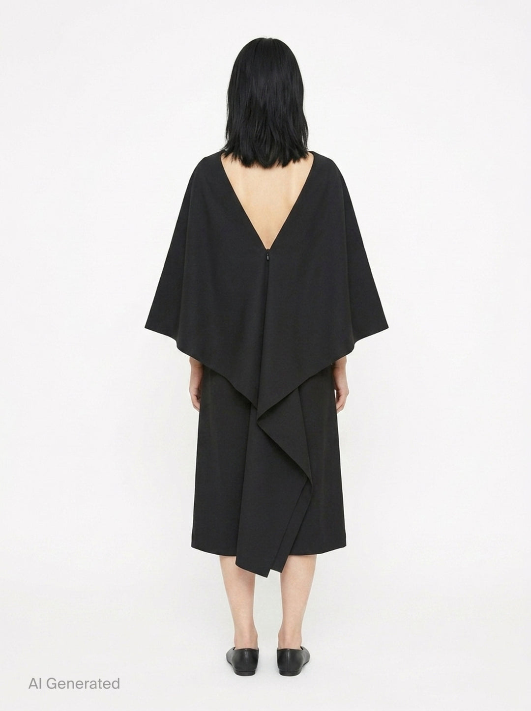 Lightweight Wool Wide Sleeve Dress | Jil Sander | Club21 - back