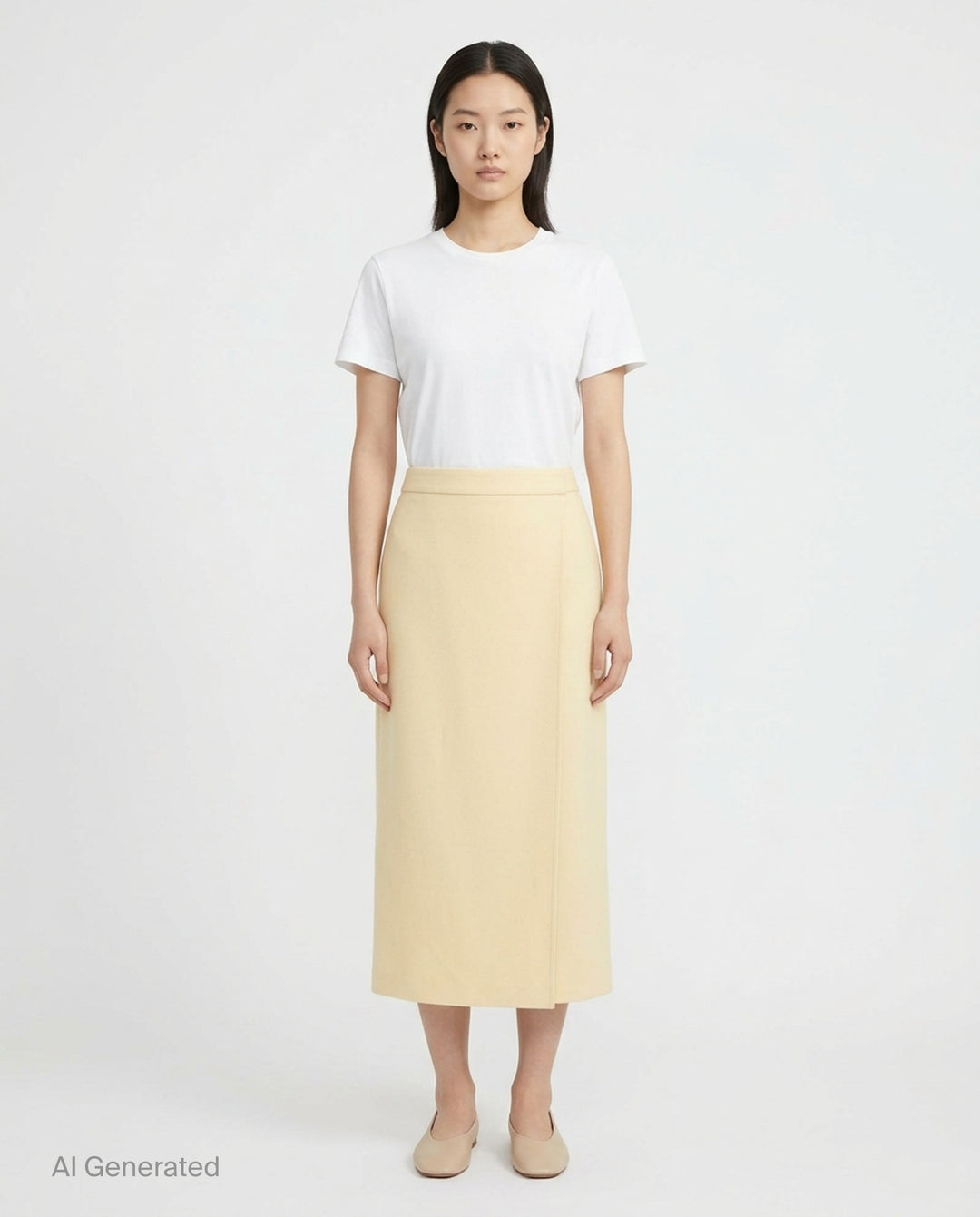 Mid Calf Double Face Wrap Skirt | Jil Sander | Club21 - front