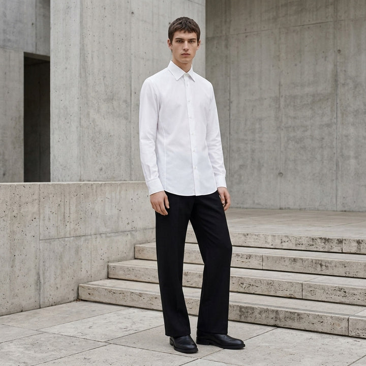 Organic Cotton Poplin Long Sleeve Shirt | Jil Sander | Club21 - lifestyle